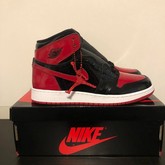 Nike Air Jordan 1 Patent Bred GS - Picture 2 of 4
